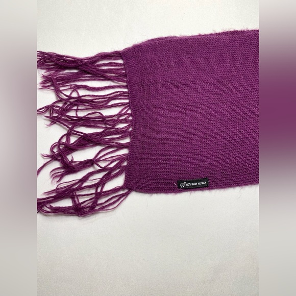 Baby Alpaca Scarf Wrap Lilac Purple 57” L - Picture 5 of 9